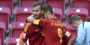 Jesé y Paco Alcácer, juntos con la selección española en el Mundial sub-20 de 2013: EFE.