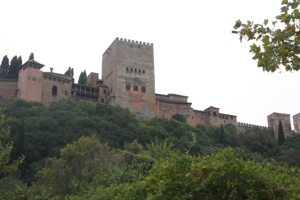 La Alhambra vista desde el Paseo de los Tristes: CR.