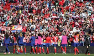 La afición del Wanda Metropolitano, rendida ante sus chicas: EFE.