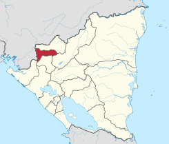 Situación geográfica del departamento de Madriz en Nicaragua: Wikipedia.