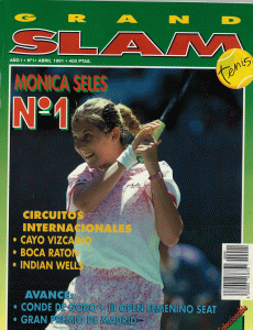 Esta fue la primera portada de la revista Grandslam, en 1991 con Mónica Seles como protagonista.