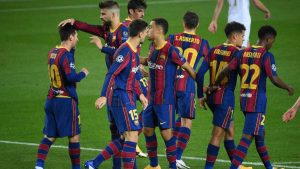 El Barça celebra su goleada frente al Ferencvaros en Champions: As.