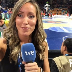 Marta Fernández comentando para TVE: Twitter.