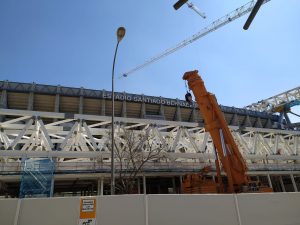 El estadio antiago Bernabéu en obras: Foto cedida por Maribel De Jesús.
