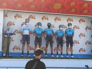 Presentación del equipo Astana en la etapa 3: Lucena-Otura: Ravelo.