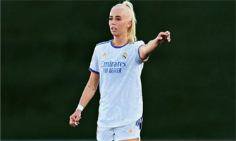Sofie Svava en su debut con el Real Madrid Femenino: Instagram.