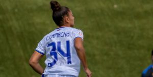Carla Camacho en su debut con el primer equipo: Instagram.