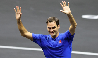 Roger Federer en el momento de su adiós: Getty Images.