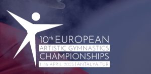 Logo del Campeonato de Europa 2023 de gimnasia artística.