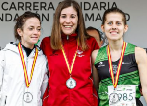 Podio femenino ganador de la carrera de 5 km. de la Fundación Real Madrid: Instagram.