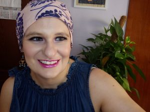 Servidora durante el proceso de quimioterapia: Ravelo.