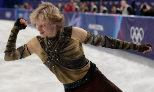 Ilia Malinin al terminar el programa corto en Milán-Cortina 2026: RTVE.