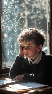 Niño que no se siente a gusto en clase: RF.