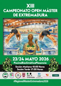 Cartel del XIII Campeonato Open Máster de Extremadura.